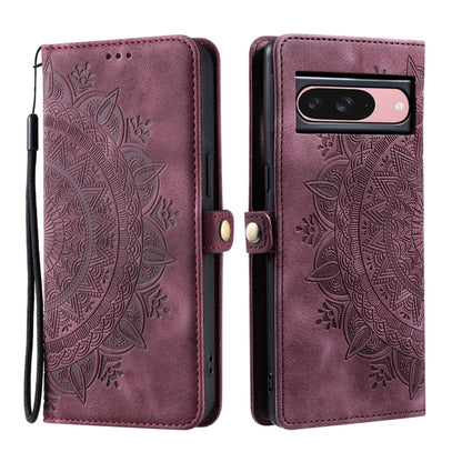 For Google Pixel 9 / 9 Pro Skin Feel Totem Embossed Leather Phone Case(Wine Red) by buy2fix