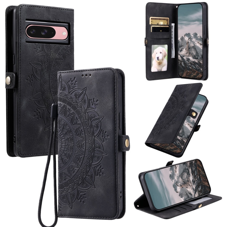 For Google Pixel 9 / 9 Pro Skin Feel Totem Embossed Leather Phone Case(Black) by buy2fix