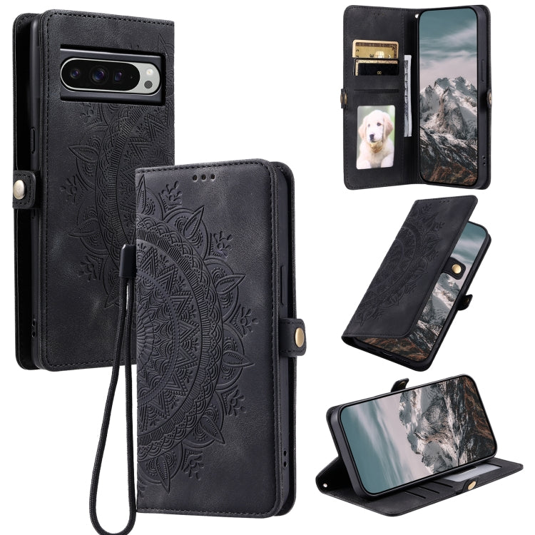 For Google Pixel 9 Pro XL Skin Feel Totem Embossed Leather Phone Case(Black) by buy2fix