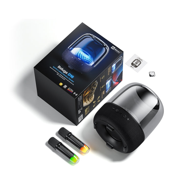 WK Beluga D16 Smart Island Desktop Bluetooth Speaker with Dual Microphones(Black) - Desktop Speaker by WK | Online Shopping UK | buy2fix