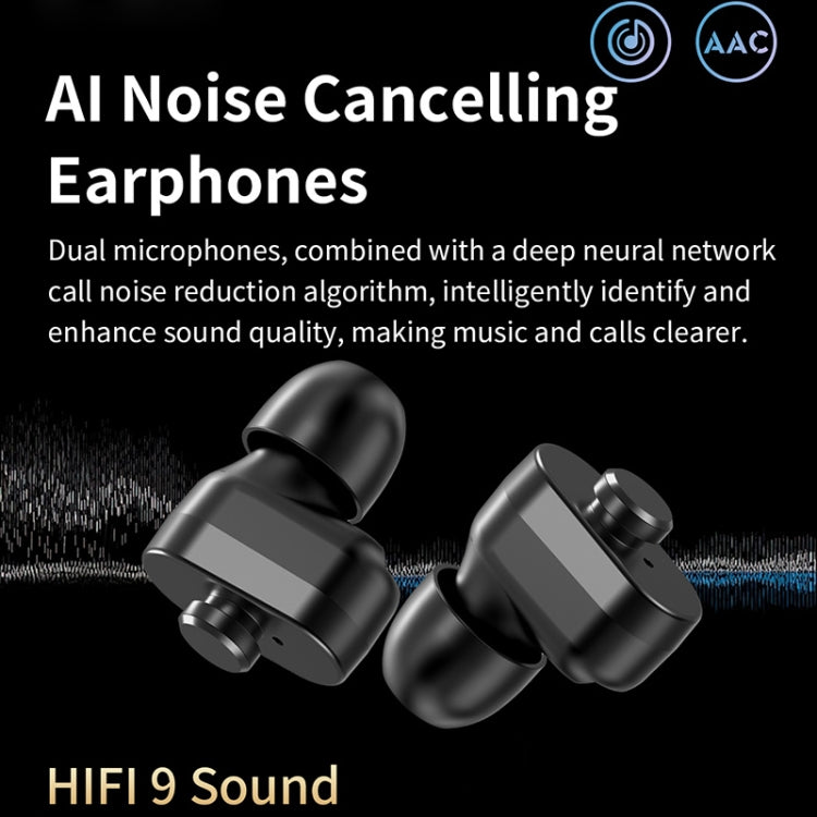 LC19 1.53 inch 2 in 1 Bluetooth Earphone IP67 Waterproof Smart Watch, Support Sleep Monitoring(Black) by buy2fix