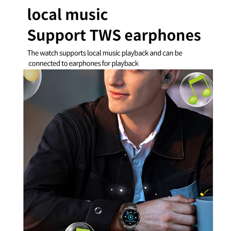 LC19 1.53 inch 2 in 1 Bluetooth Earphone IP67 Waterproof Smart Watch, Support Sleep Monitoring(Black Silver) by buy2fix