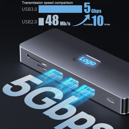 BYL-2411 11 in 1 Type-C HUB Docking Station with 3 x USB3.0, PD100W, SD/TF, RJ45, Type-C, VGA, HDTV, 3.5mm Jack by buy2fix