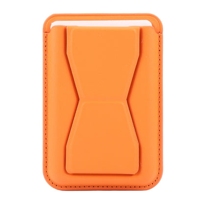MagSafe Magnetic Wallet Card Hourglass Fold Holder Case(Orange) - Adhesive Card Holders by buy2fix | Online Shopping UK | buy2fix
