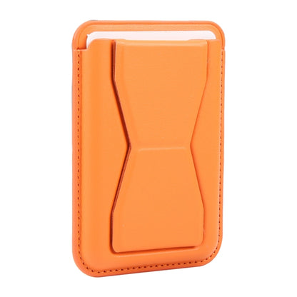 MagSafe Magnetic Wallet Card Hourglass Fold Holder Case(Orange) - Adhesive Card Holders by buy2fix | Online Shopping UK | buy2fix