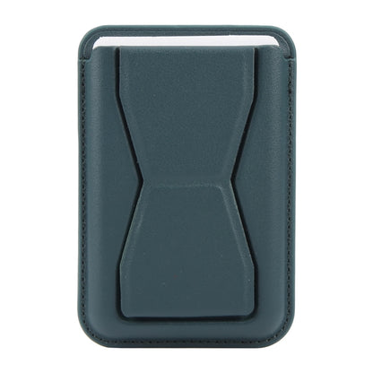 MagSafe Magnetic Wallet Card Hourglass Fold Holder Case(Deep Green) - Adhesive Card Holders by buy2fix | Online Shopping UK | buy2fix