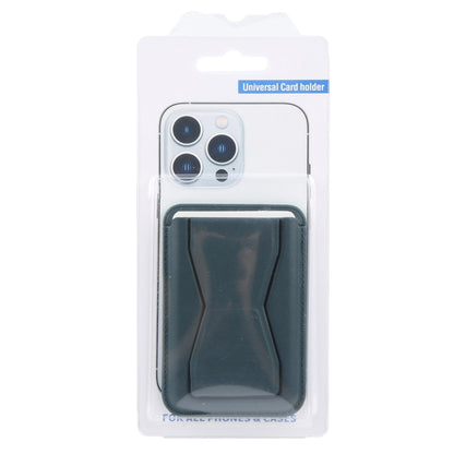 MagSafe Magnetic Wallet Card Hourglass Fold Holder Case(Deep Green) - Adhesive Card Holders by buy2fix | Online Shopping UK | buy2fix