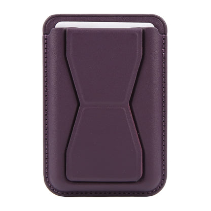 MagSafe Magnetic Wallet Card Hourglass Fold Holder Case(Purple) - Adhesive Card Holders by buy2fix | Online Shopping UK | buy2fix