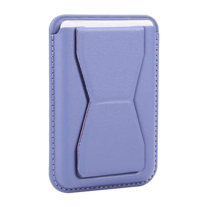 MagSafe Magnetic Wallet Card Hourglass Fold Holder Case(Lavender) - Adhesive Card Holders by buy2fix | Online Shopping UK | buy2fix