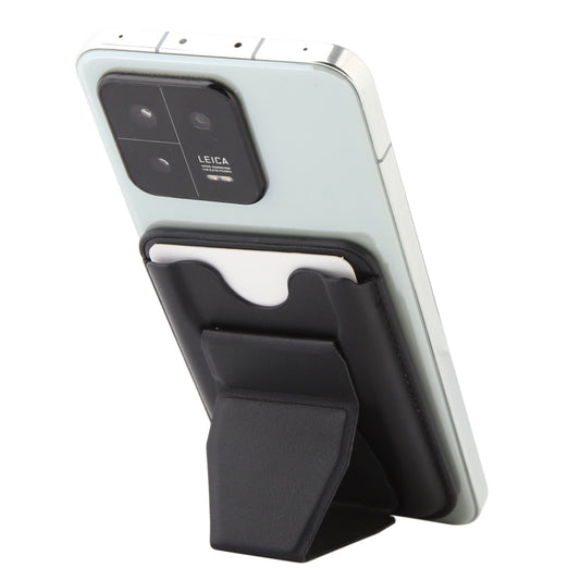 MagSafe Magnetic Wallet Card Hourglass Fold Holder Case(Black) - Adhesive Card Holders by buy2fix | Online Shopping UK | buy2fix