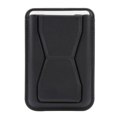 MagSafe Magnetic Wallet Card Hourglass Fold Holder Case(Black) - Adhesive Card Holders by buy2fix | Online Shopping UK | buy2fix