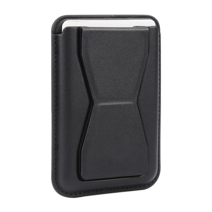 MagSafe Magnetic Wallet Card Hourglass Fold Holder Case(Black) - Adhesive Card Holders by buy2fix | Online Shopping UK | buy2fix