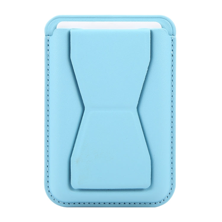 MagSafe Magnetic Wallet Card Hourglass Fold Holder Case(Sky Blue) - Adhesive Card Holders by buy2fix | Online Shopping UK | buy2fix
