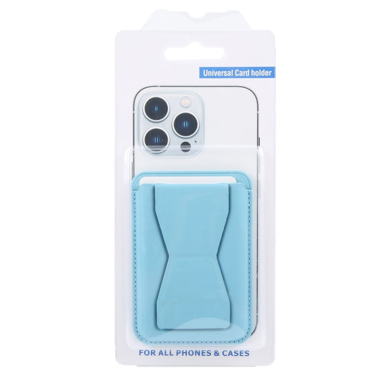 MagSafe Magnetic Wallet Card Hourglass Fold Holder Case(Sky Blue) - Adhesive Card Holders by buy2fix | Online Shopping UK | buy2fix