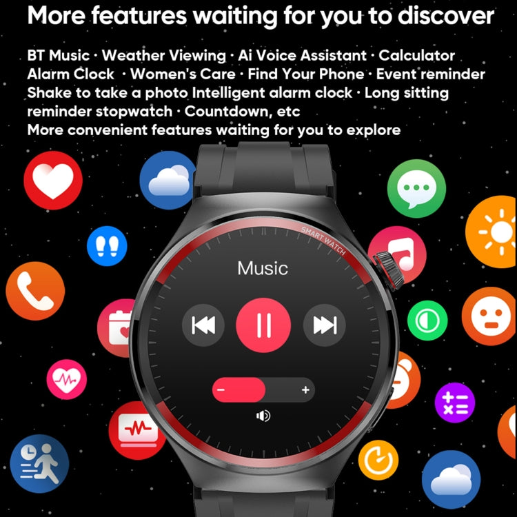 MT78 1.43 inch IP67 Waterproof Smart Watch, Support Sleep Monitoring(Black) by buy2fix