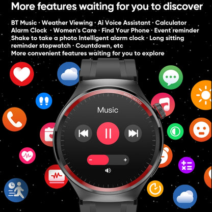 MT78 1.43 inch IP67 Waterproof Smart Watch, Support Sleep Monitoring(Black) by buy2fix