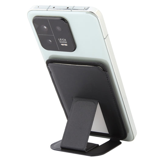 MagSafe Magnetic Wallet Card Square Fold Holder Case(Black) - Adhesive Card Holders by buy2fix | Online Shopping UK | buy2fix