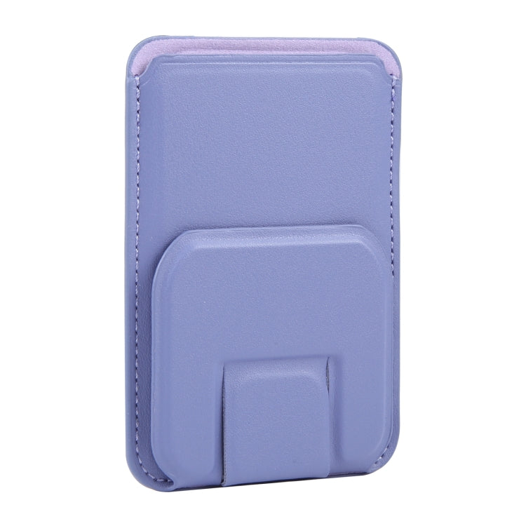 MagSafe Magnetic Wallet Card Square Fold Holder Case(Lavender) - Adhesive Card Holders by buy2fix | Online Shopping UK | buy2fix