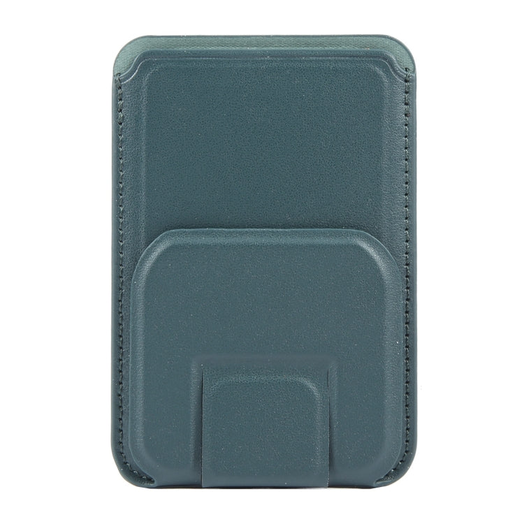 MagSafe Magnetic Wallet Card Square Fold Holder Case(Deep Green) - Adhesive Card Holders by buy2fix | Online Shopping UK | buy2fix