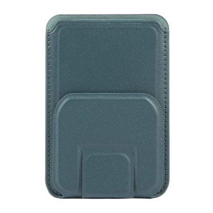 MagSafe Magnetic Wallet Card Square Fold Holder Case(Deep Green) - Adhesive Card Holders by buy2fix | Online Shopping UK | buy2fix