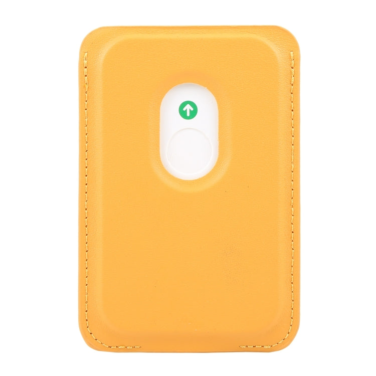 MagSafe Magnetic Wallet Card Square Fold Holder Case(Yellow) - Adhesive Card Holders by buy2fix | Online Shopping UK | buy2fix