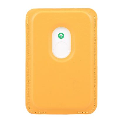 MagSafe Magnetic Wallet Card Square Fold Holder Case(Yellow) - Adhesive Card Holders by buy2fix | Online Shopping UK | buy2fix