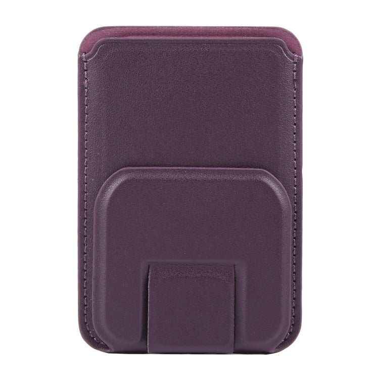 MagSafe Magnetic Wallet Card Square Fold Holder Case(Purple) - Adhesive Card Holders by buy2fix | Online Shopping UK | buy2fix
