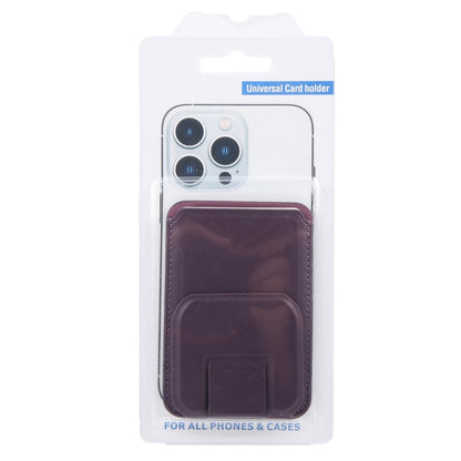 MagSafe Magnetic Wallet Card Square Fold Holder Case(Purple) - Adhesive Card Holders by buy2fix | Online Shopping UK | buy2fix