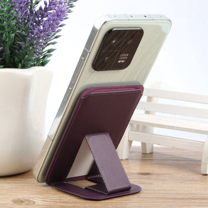 MagSafe Magnetic Wallet Card Square Fold Holder Case(Purple) - Adhesive Card Holders by buy2fix | Online Shopping UK | buy2fix