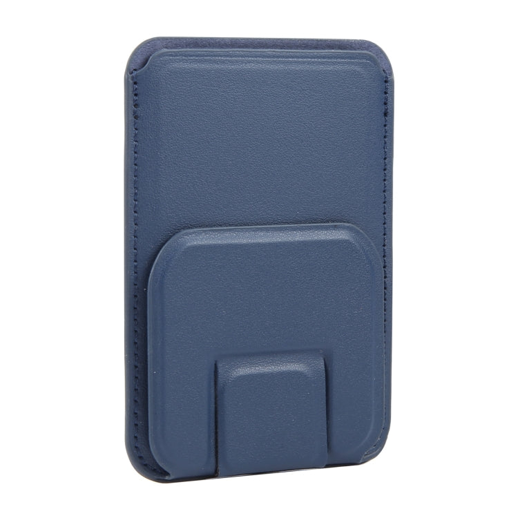 MagSafe Magnetic Wallet Card Square Fold Holder Case(Blue) - Adhesive Card Holders by buy2fix | Online Shopping UK | buy2fix