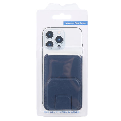 MagSafe Magnetic Wallet Card Square Fold Holder Case(Blue) - Adhesive Card Holders by buy2fix | Online Shopping UK | buy2fix