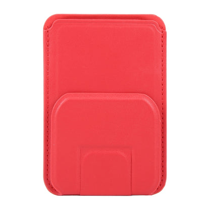 MagSafe Magnetic Wallet Card Square Fold Holder Case(Red) - Adhesive Card Holders by buy2fix | Online Shopping UK | buy2fix