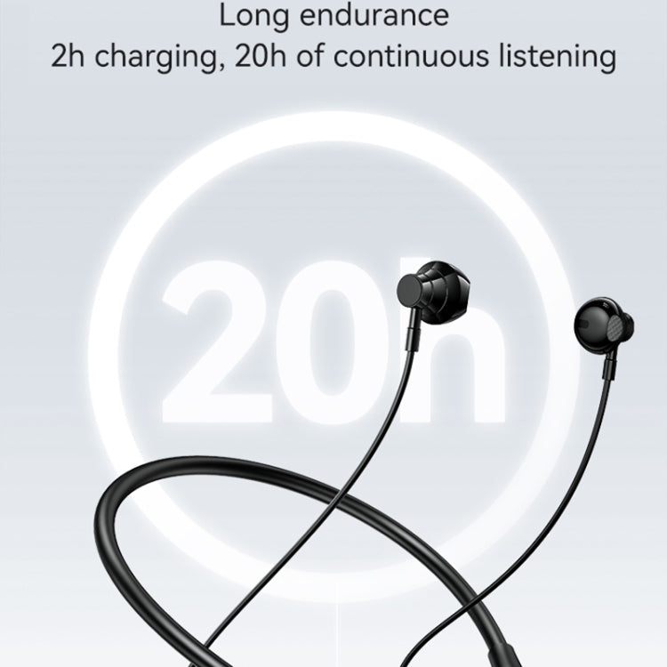 USAMS YQ24 YQ Series BT5.3 Neck-mounted Sports Bluetooth Earphone(Black) - Neck-mounted Earphone by USAMS | Online Shopping UK | buy2fix