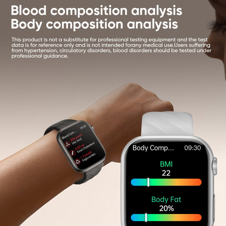 MT500 1.97 inch IP67 Waterproof Smart Watch, Support Electrocardiogram / Temperature Measurement(Black) by buy2fix