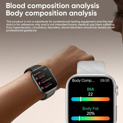 MT500 1.97 inch IP67 Waterproof Smart Watch, Support Electrocardiogram / Temperature Measurement(White) by buy2fix