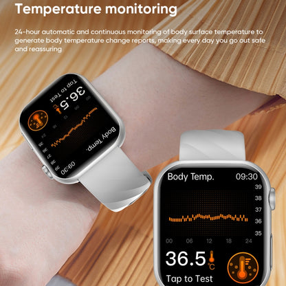 MT500 1.97 inch IP67 Waterproof Smart Watch, Support Electrocardiogram / Temperature Measurement(White) by buy2fix