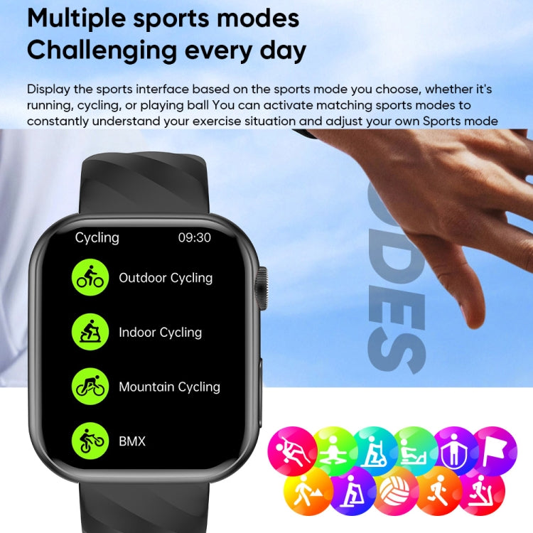 MT500 1.97 inch IP67 Waterproof Smart Watch, Support Electrocardiogram / Temperature Measurement(Black) by buy2fix