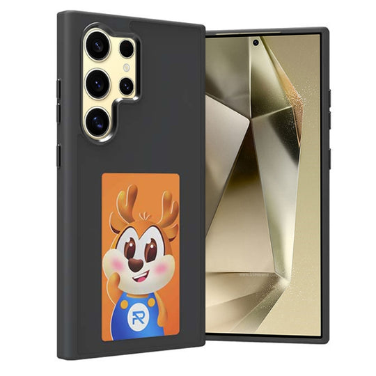 For Samsung Galaxy S24 Ultra 5G Four-Color E-ink Screen NFC DIY Phone Case(Black)