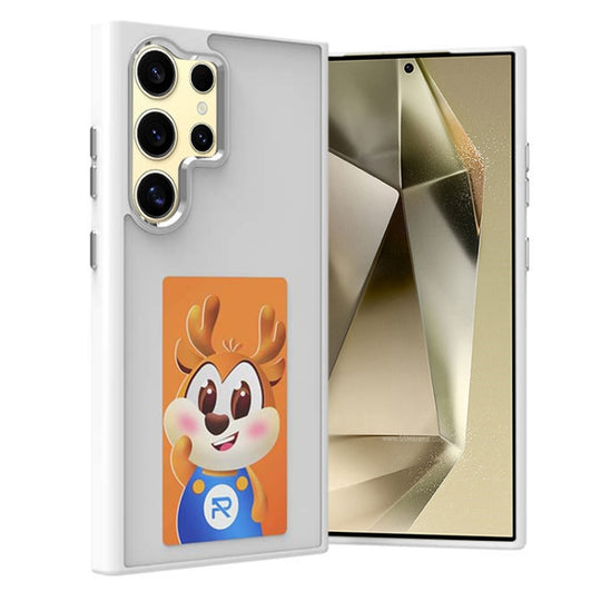 For Samsung Galaxy S24 Ultra 5G Four-Color E-ink Screen NFC DIY Phone Case(White)