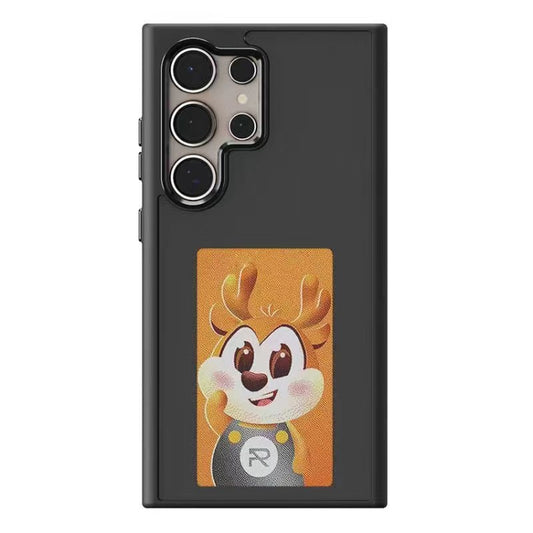 For Samsung Galaxy S23 Ultra 5G Four-Color E-ink Screen NFC DIY Phone Case(Black) - Galaxy S23 Ultra 5G Cases by buy2fix | Online Shopping UK | buy2fix