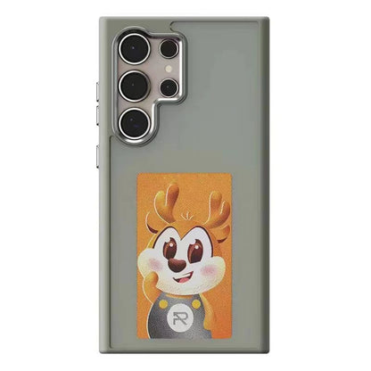 For Samsung Galaxy S23 Ultra 5G Four-Color E-ink Screen NFC DIY Phone Case(Grey) - Galaxy S23 Ultra 5G Cases by buy2fix | Online Shopping UK | buy2fix