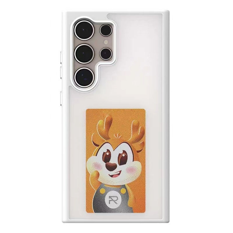 For Samsung Galaxy S23 Ultra 5G Four-Color E-ink Screen NFC DIY Phone Case(White) - Galaxy S23 Ultra 5G Cases by buy2fix | Online Shopping UK | buy2fix