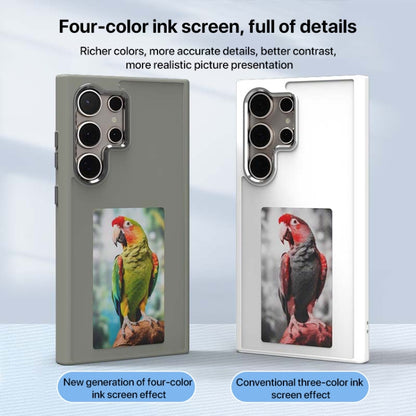 For Samsung Galaxy S23 Ultra 5G Four-Color E-ink Screen NFC DIY Phone Case(Black) - Galaxy S23 Ultra 5G Cases by buy2fix | Online Shopping UK | buy2fix