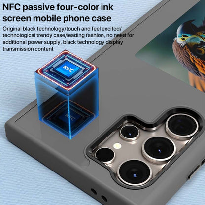 For Samsung Galaxy S23 Ultra 5G Four-Color E-ink Screen NFC DIY Phone Case(Black) - Galaxy S23 Ultra 5G Cases by buy2fix | Online Shopping UK | buy2fix