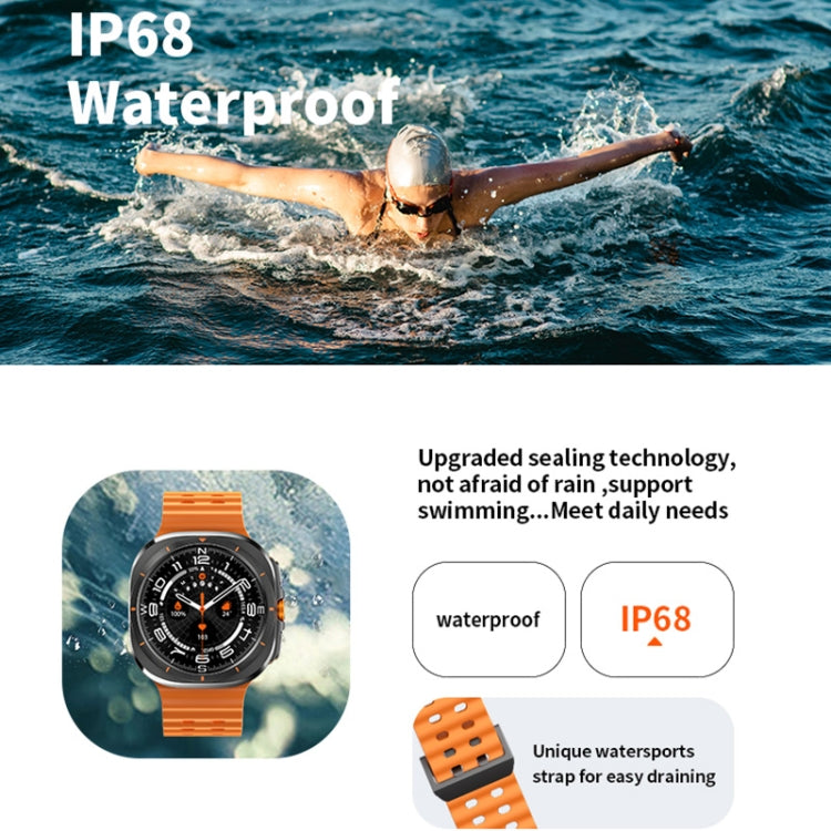 W7 1.43 inch IP68 Waterproof Smart Watch, Support Sedentary Reminder / Sleep Monitoring(Orange) by buy2fix