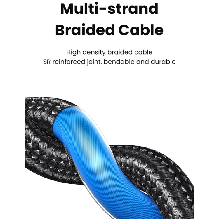 USAMS SJ740 1.2m 72W 2 in 1 Type-C Fast Charging Cable(Titanium Gray) - USB-C & Type-C Cable by USAMS | Online Shopping UK | buy2fix