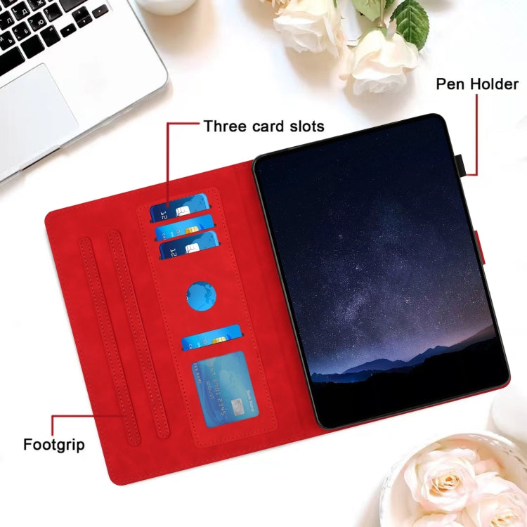 For iPad Pro 9.7 / 9.7 2018 / 2017 Honeycomb Embossed Leather Smart Tablet Case(Red) - iPad 9.7 (2018) & (2017) Cases by buy2fix | Online Shopping UK | buy2fix