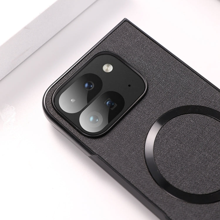 For Google Pixel 9 Pro Fold CD Magsafe Magnetic Cloth Texture Phone Case(Orange) by buy2fix