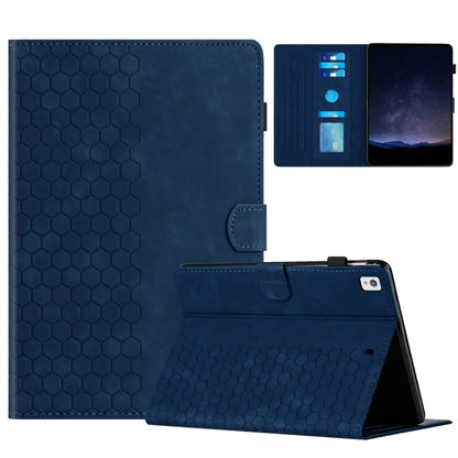 For Samsung Galaxy Tab S6 Lite P610 Honeycomb Embossed Leather Smart Tablet Case(Blue) by buy2fix