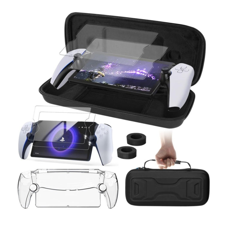 For Sony PlayStation Portal Portable Game Console Storage Bag Kits(Black) by buy2fix